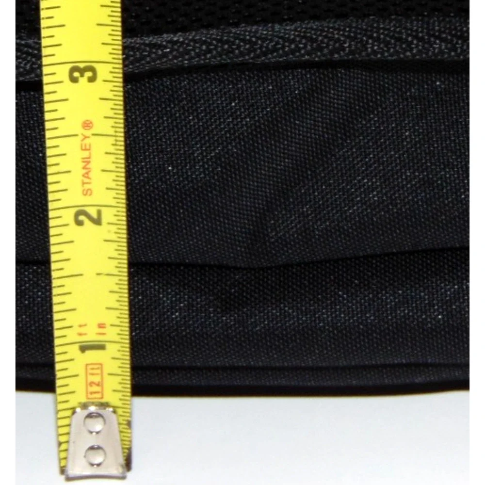 True Religion CORIE Sling Crossbody Bag Black Mesh Red Horseshoe Stitch Mens NWT